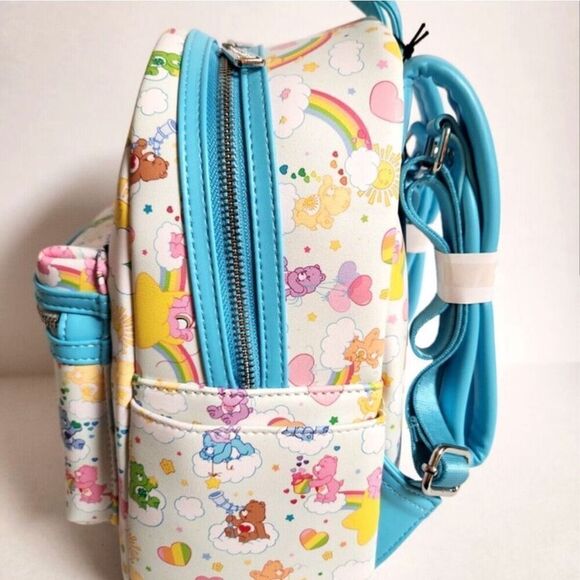Loungefly Care Bears Rainbow Mini Backpack 40th Anniversary Exclusive Drop NEW - Picture 2 of 10